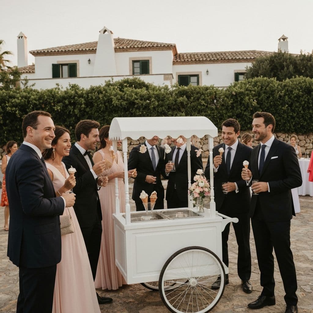 Wedding ice cream service