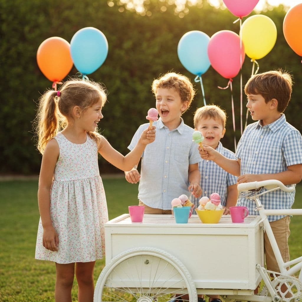 Birthday celebration ice cream
